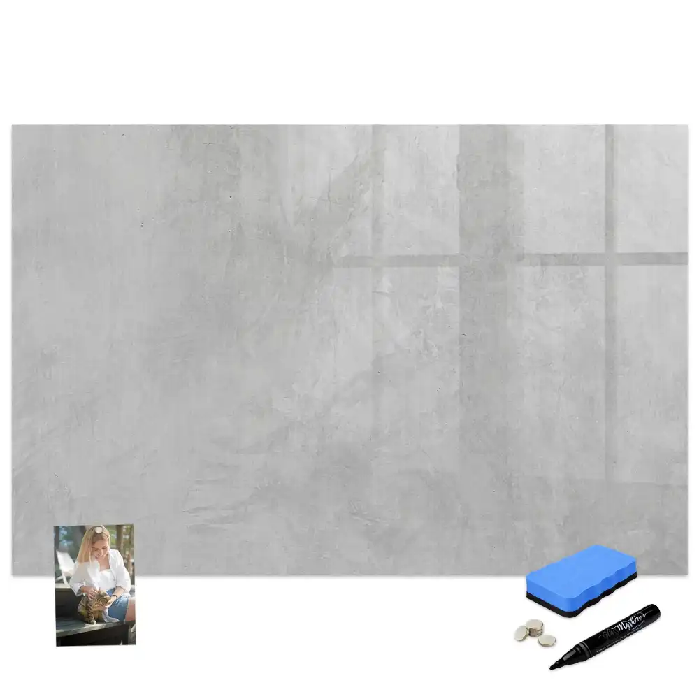 Tableau magnétique pour écriture mur en pierre brute