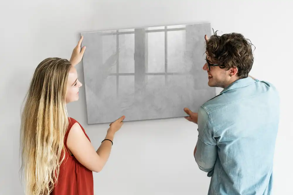 Tableau magnétique pour écriture mur en pierre brute
