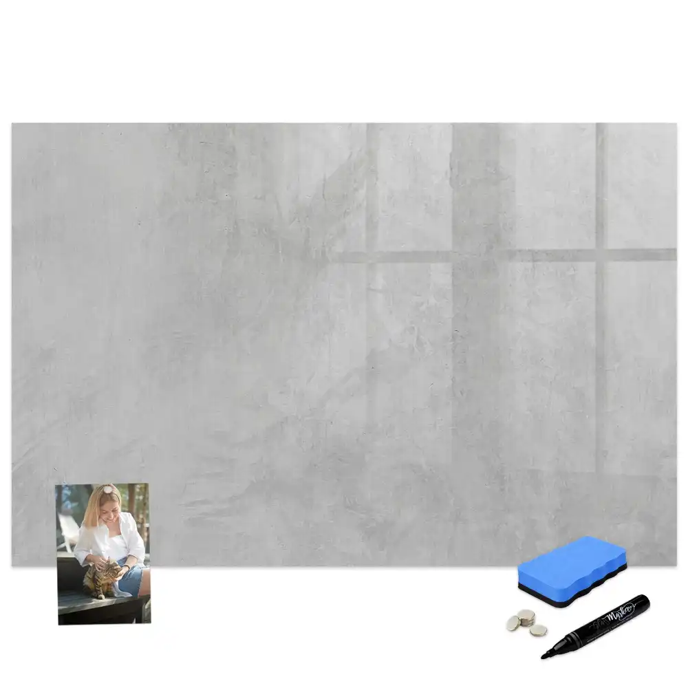 Tableau magnétique pour écriture mur en pierre brute