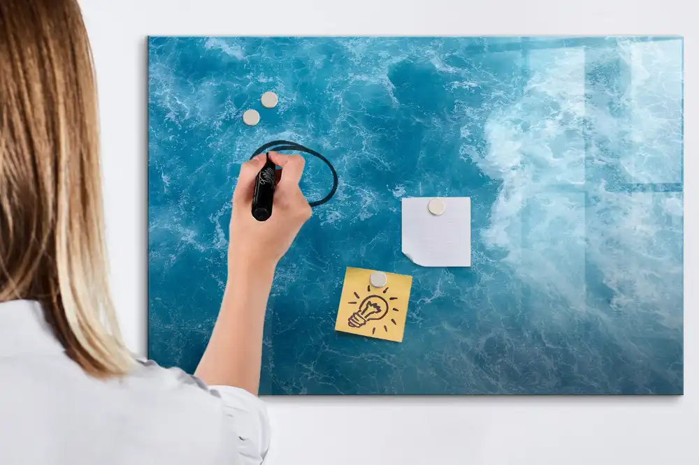 Tableau magnétique pour écriture à l'eau de mer profonde