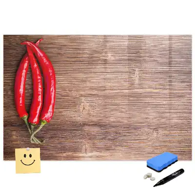 Tableau magnétique à dessiner motif piments forts