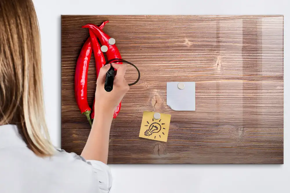 Tableau magnétique à dessiner motif piments forts