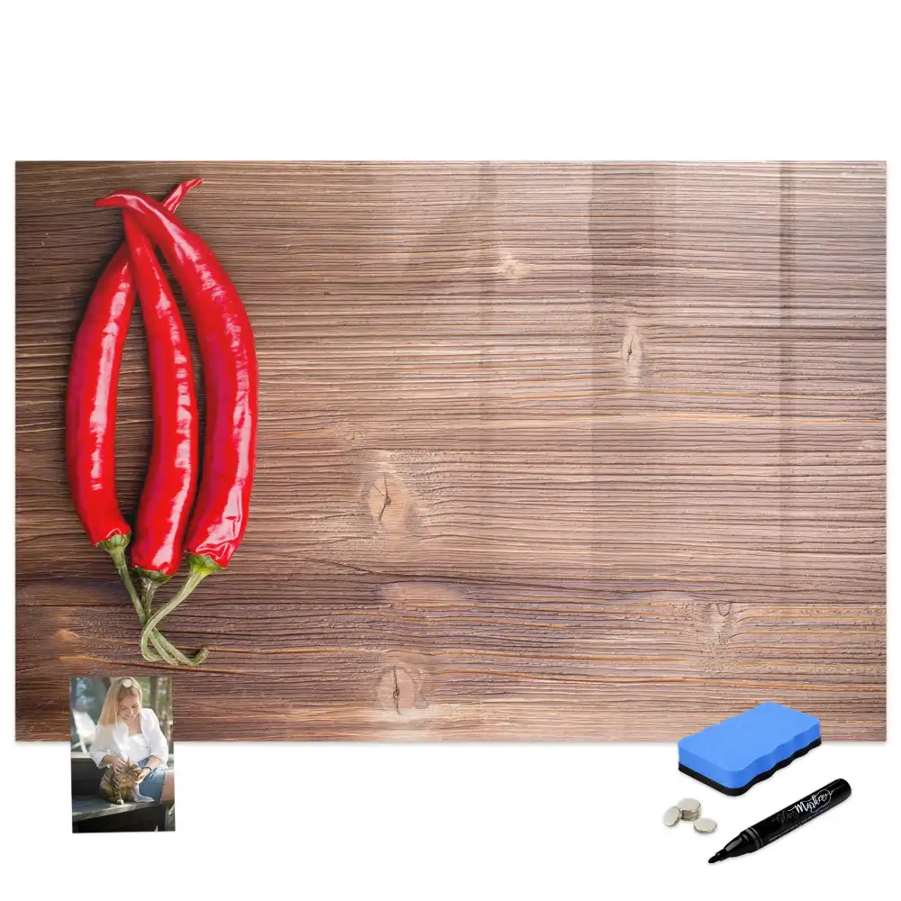 Tableau magnétique à dessiner motif piments forts
