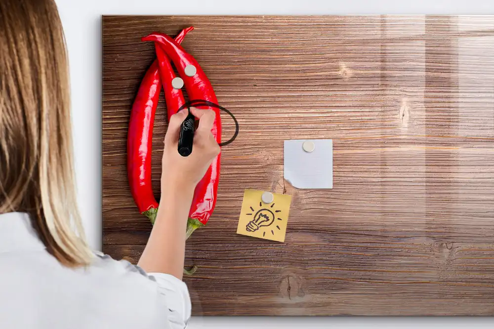 Tableau magnétique à dessiner motif piments forts
