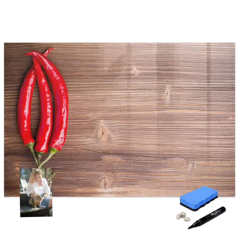 Tableau magnétique à dessiner motif piments forts