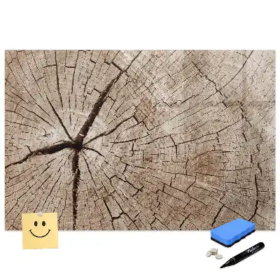Tableau magnétique à dessiner motif vieux tronc d'arbre