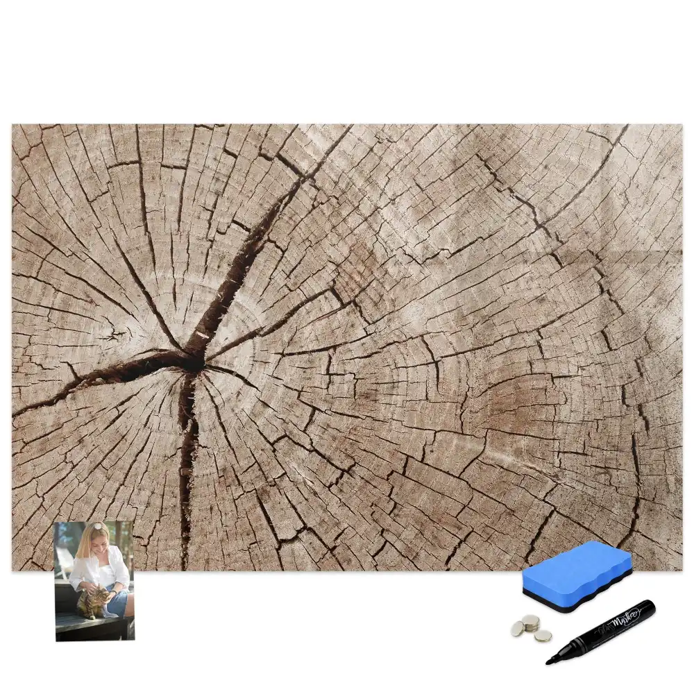 Tableau magnétique à dessiner motif vieux tronc d'arbre