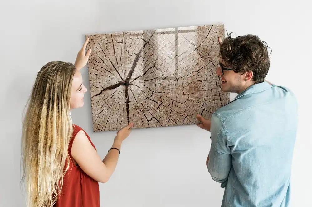 Tableau magnétique à dessiner motif vieux tronc d'arbre