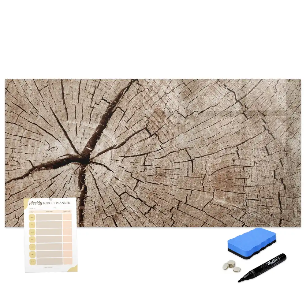 Tableau magnétique à dessiner motif vieux tronc d'arbre