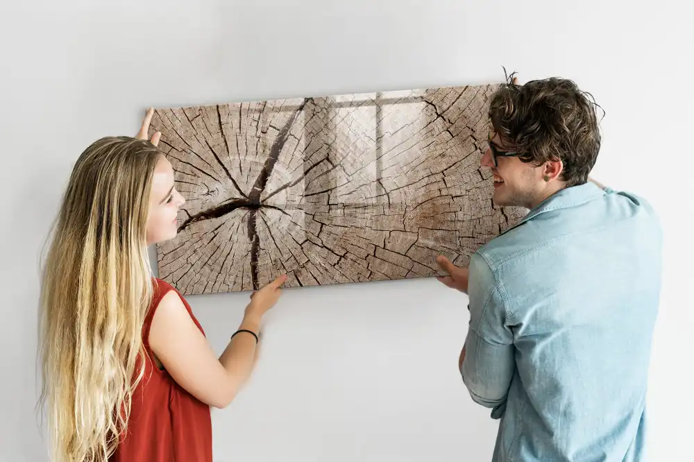 Tableau magnétique à dessiner motif vieux tronc d'arbre
