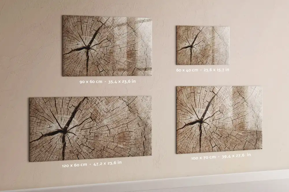Tableau magnétique à dessiner motif vieux tronc d'arbre