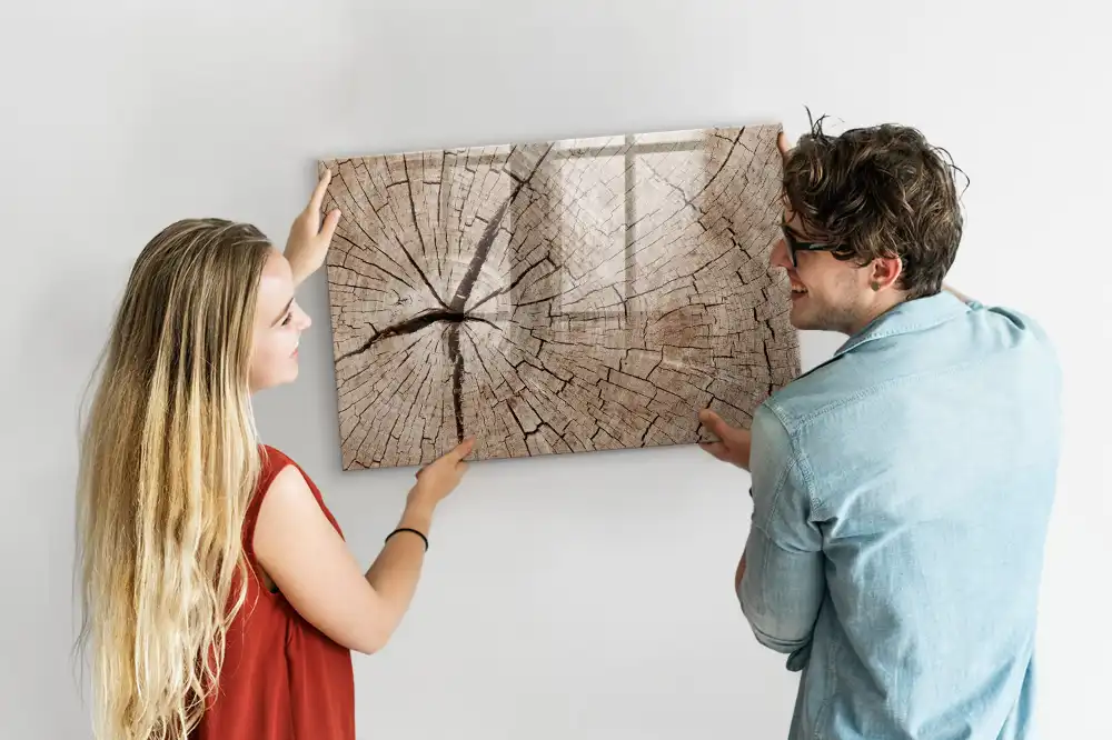 Tableau magnétique à dessiner motif vieux tronc d'arbre