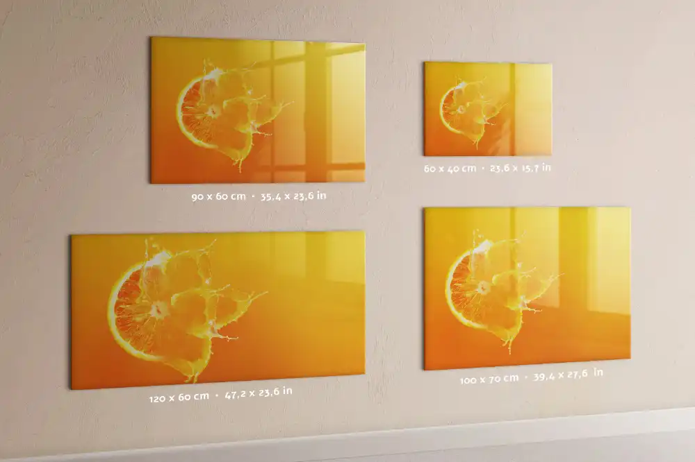 Tableau blanc magnétique effaçable à sec motif orange