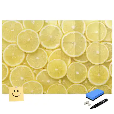 Tableau magnétique à dessiner motif tranches de citron juteux