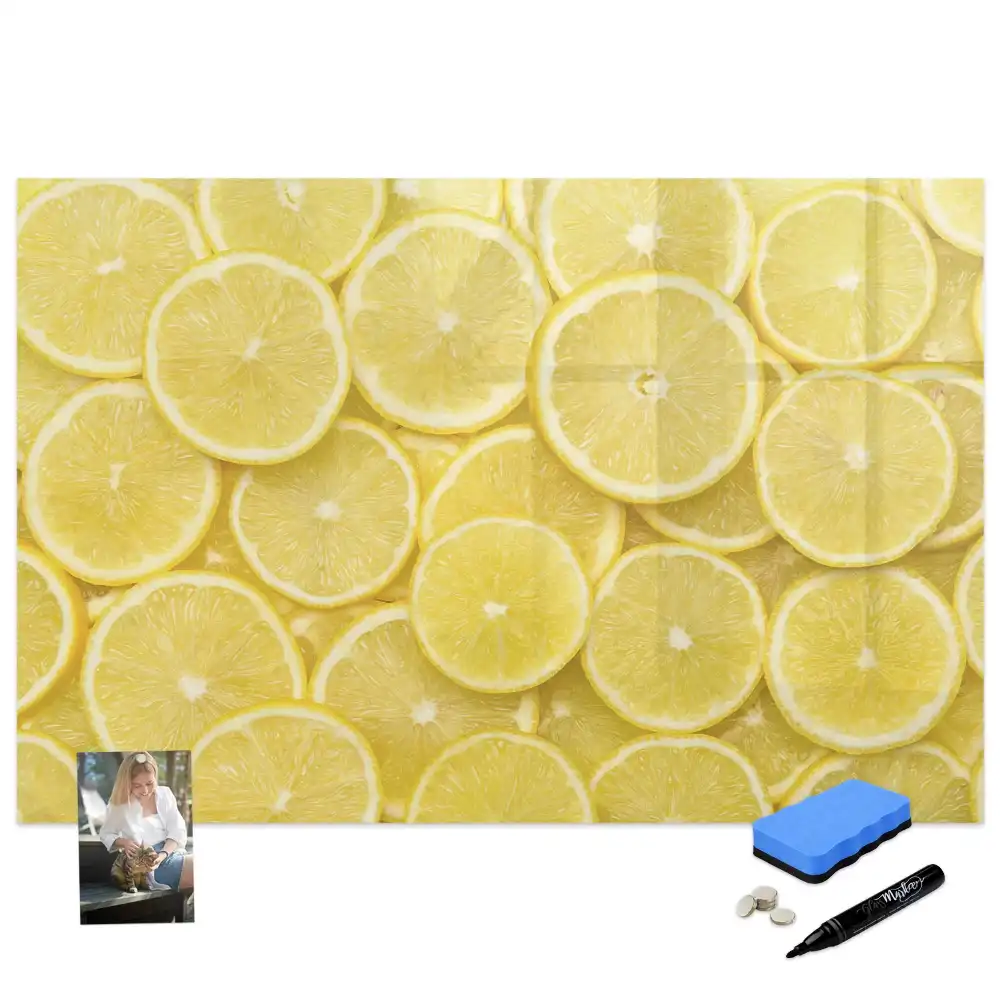 Tableau magnétique à dessiner motif tranches de citron juteux