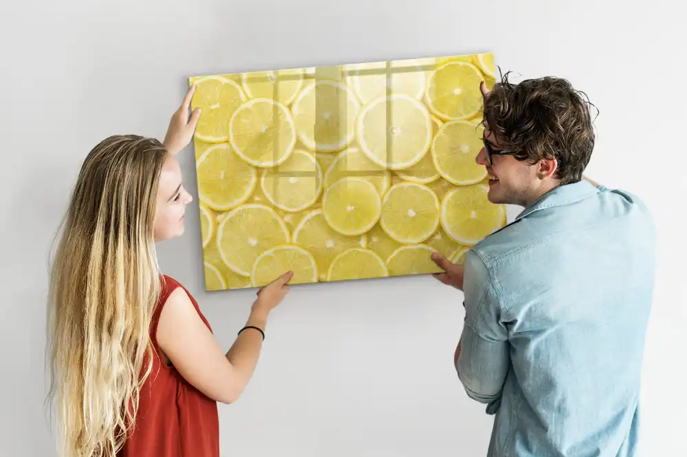 Tableau magnétique à dessiner motif tranches de citron juteux