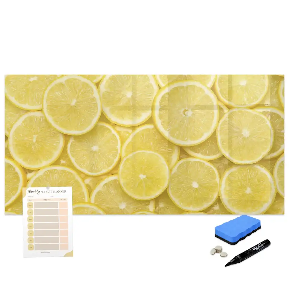 Tableau magnétique à dessiner motif tranches de citron juteux