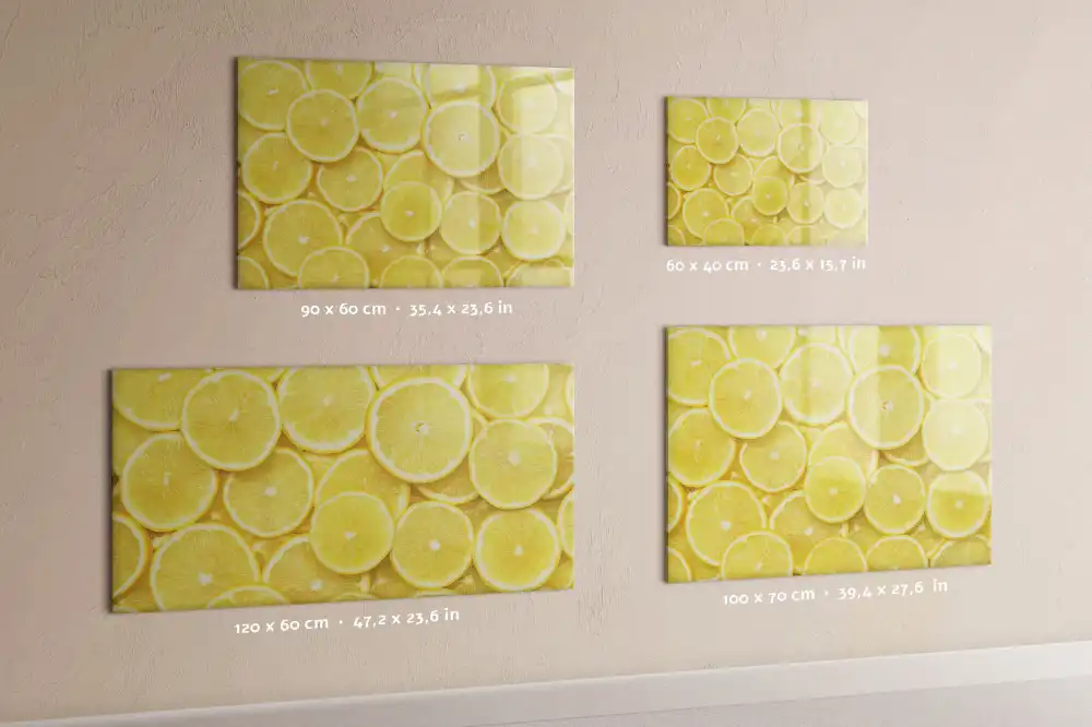 Tableau magnétique à dessiner motif tranches de citron juteux