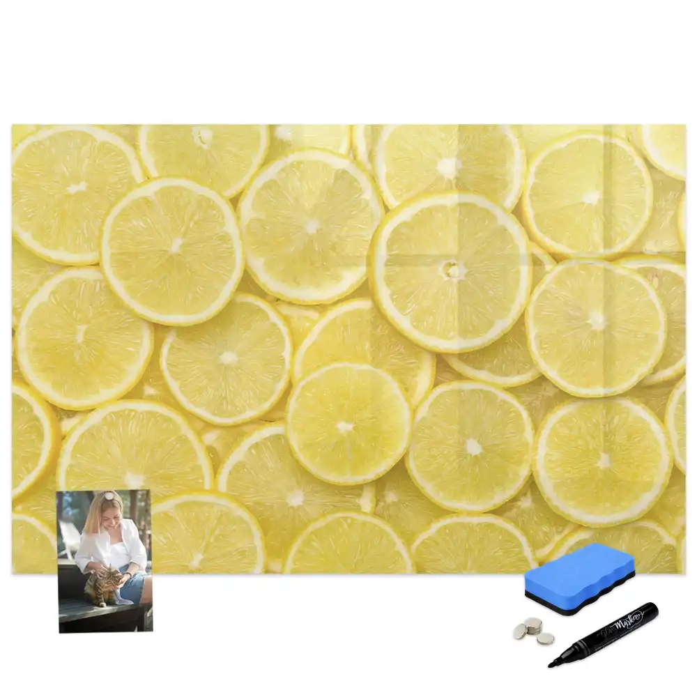 Tableau magnétique à dessiner motif tranches de citron juteux