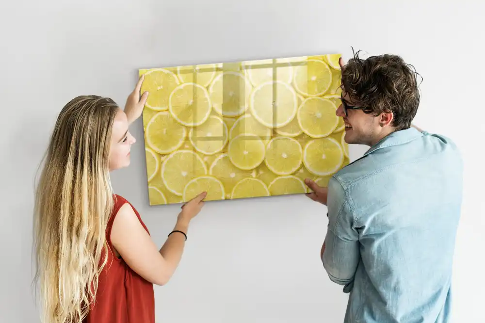 Tableau magnétique à dessiner motif tranches de citron juteux