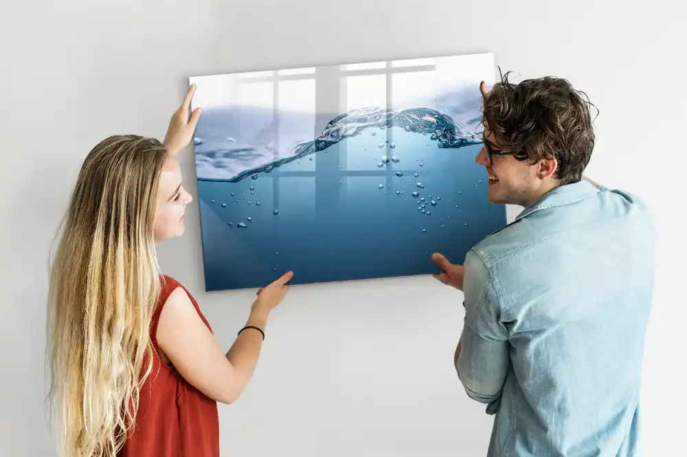 Tableau magnétique pour écriture avec design gouttes d'eau