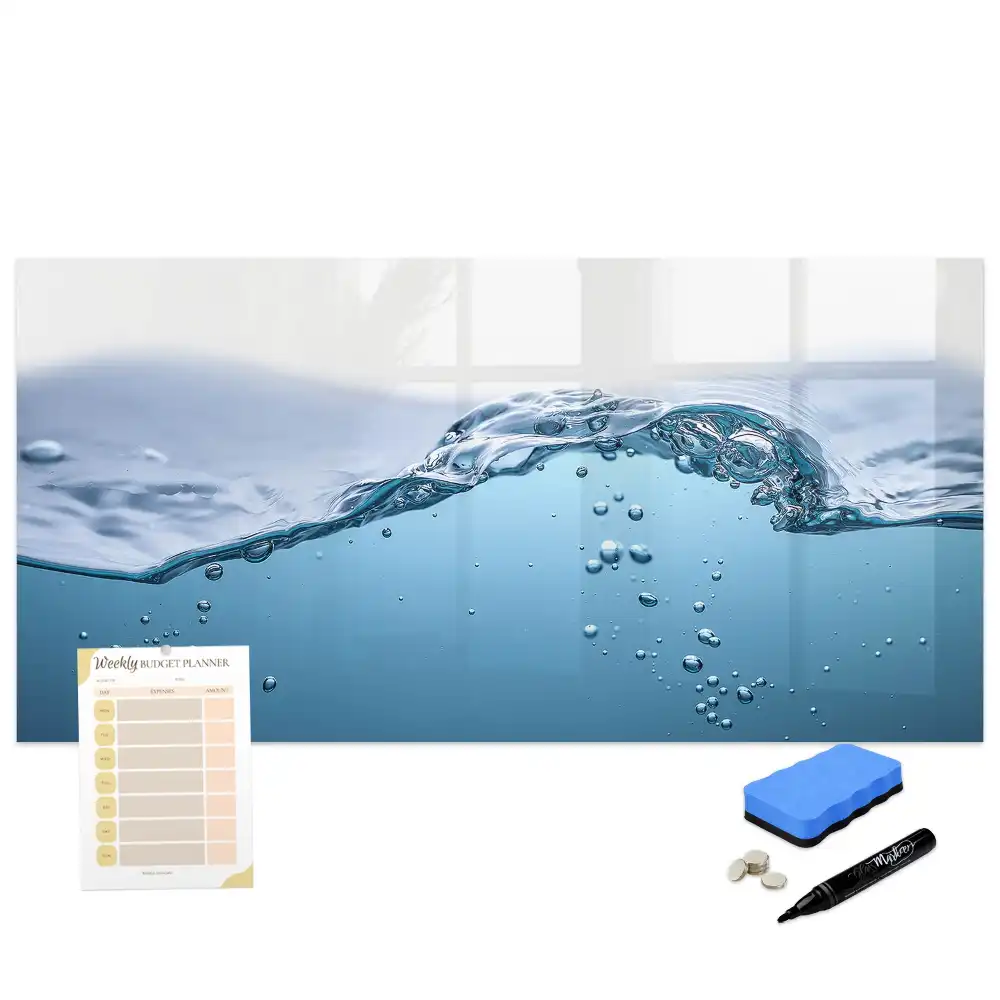 Tableau magnétique pour écriture avec design gouttes d'eau