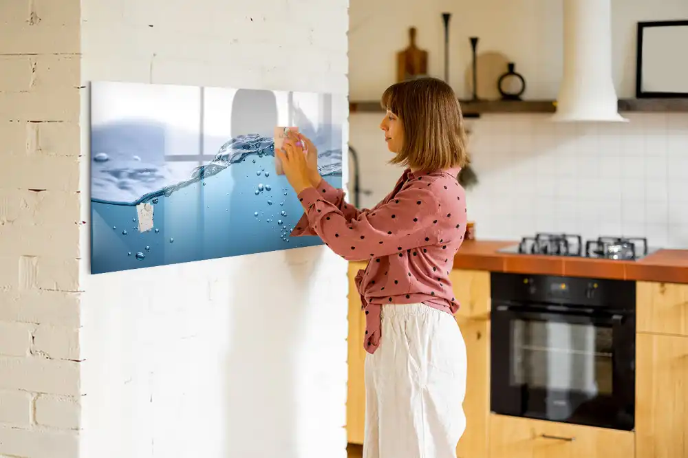 Tableau magnétique pour écriture avec design gouttes d'eau