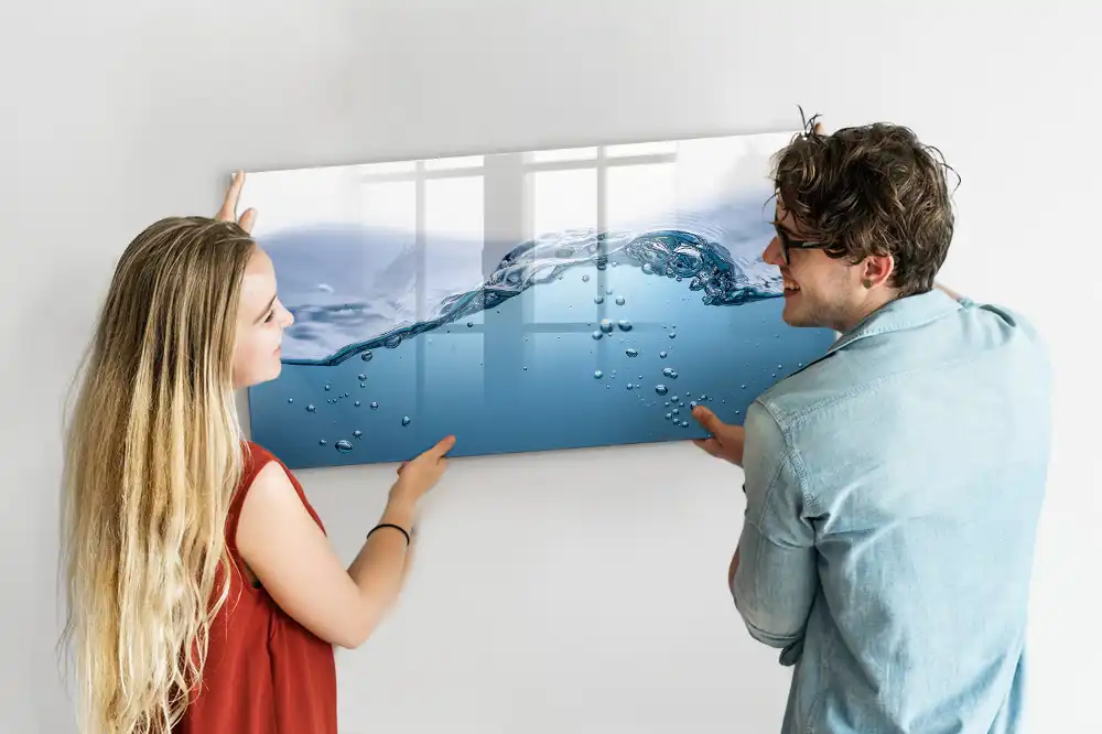 Tableau magnétique pour écriture avec design gouttes d'eau