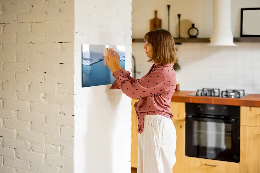 Tableau magnétique pour écriture avec design gouttes d'eau