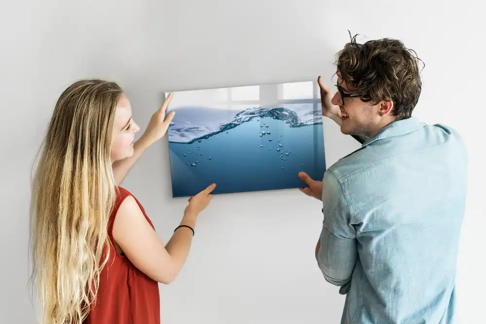 Tableau magnétique pour écriture avec design gouttes d'eau