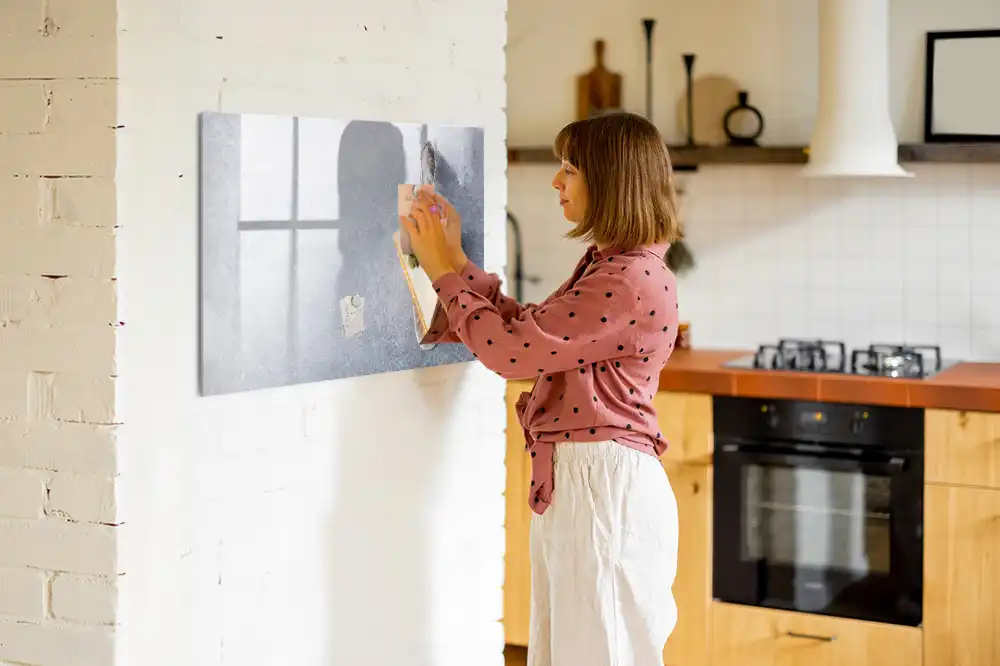 Tableau blanc magnétique effaçable à sec avec motif part de gâteau