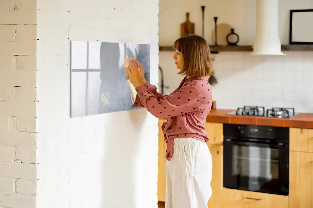 Tableau blanc magnétique effaçable à sec avec motif part de gâteau
