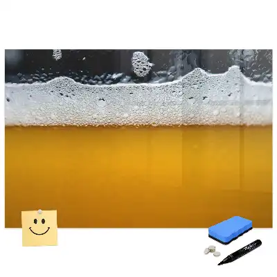 Tableau magnétique pour dessin illustrant une bière mousseuse