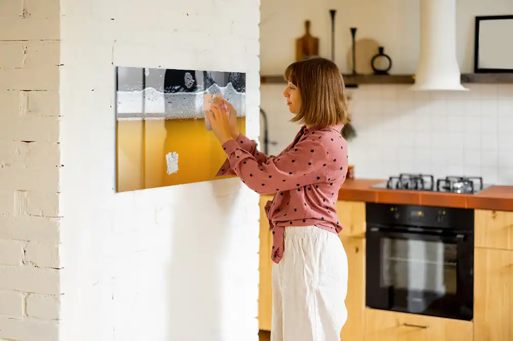 Tableau magnétique pour dessin illustrant une bière mousseuse
