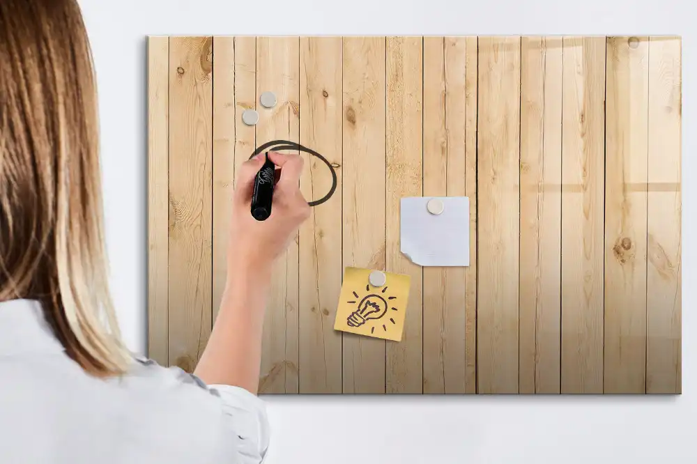 Tableau magnétique en bois robuste pour écriture