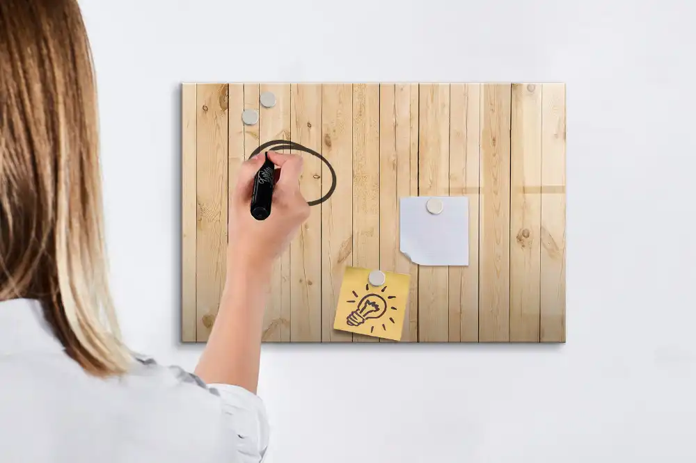 Tableau magnétique en bois robuste pour écriture