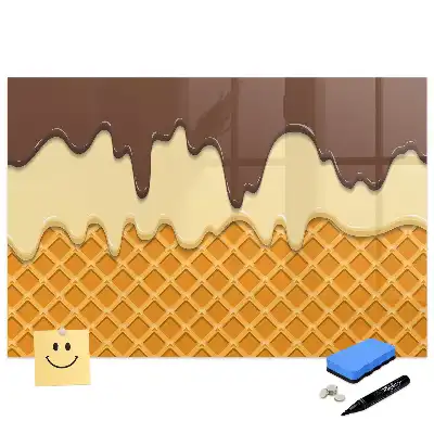 Tableau magnétique pour dessin en forme de boule de glace avec glaçage