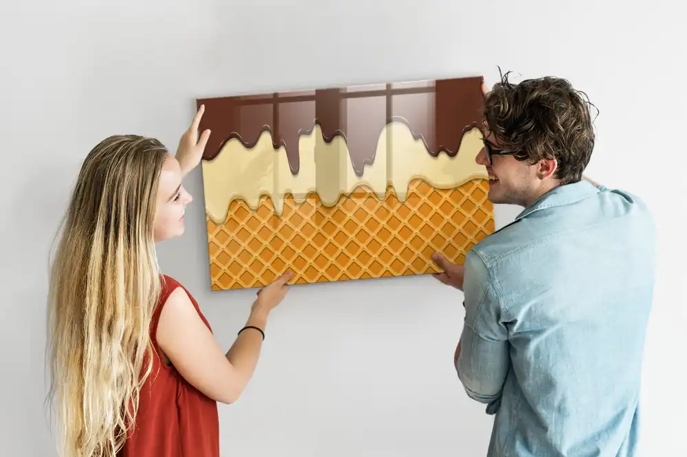 Tableau magnétique pour dessin en forme de boule de glace avec glaçage