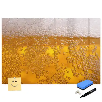 Tableau blanc magnétique effaçable à sec motif chope de bière blonde