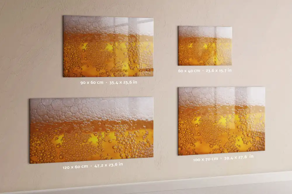 Tableau blanc magnétique effaçable à sec motif chope de bière blonde