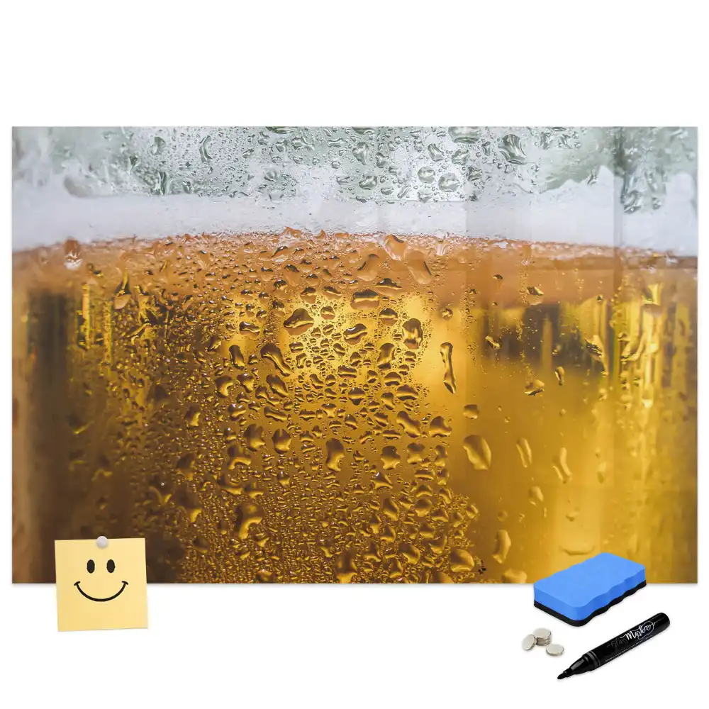 Tableau magnétique pour dessin en forme de chope de bière avec mousse