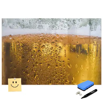 Tableau magnétique pour dessin en forme de chope de bière avec mousse