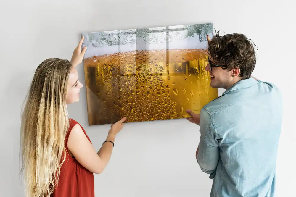 Tableau magnétique pour dessin en forme de chope de bière avec mousse