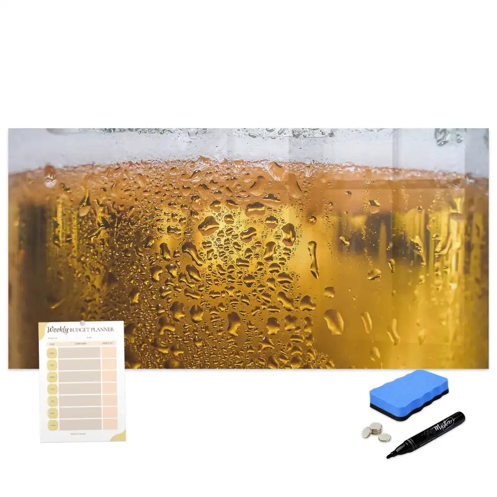 Tableau magnétique pour dessin en forme de chope de bière avec mousse