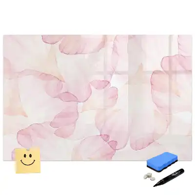 Tableau magnétique pour dessin motif pétales de fleurs aquarelle