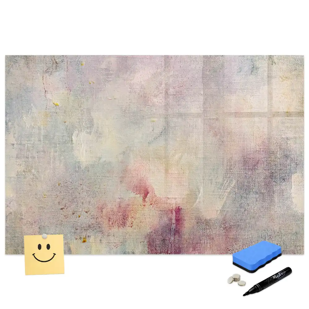 Tableau blanc magnétique effaçable à sec motif peinture abstraite