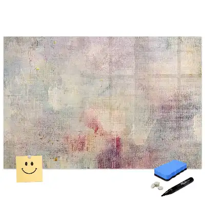 Tableau blanc magnétique effaçable à sec motif peinture abstraite