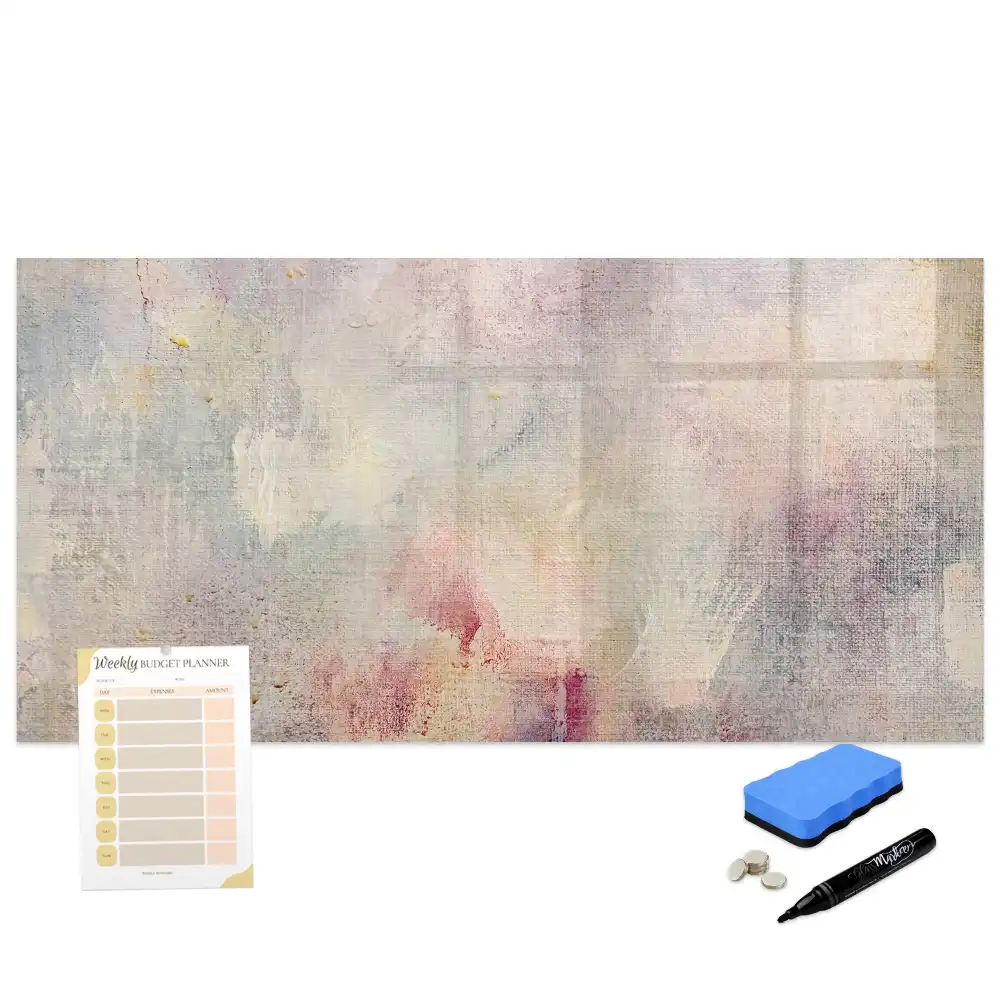 Tableau blanc magnétique effaçable à sec motif peinture abstraite