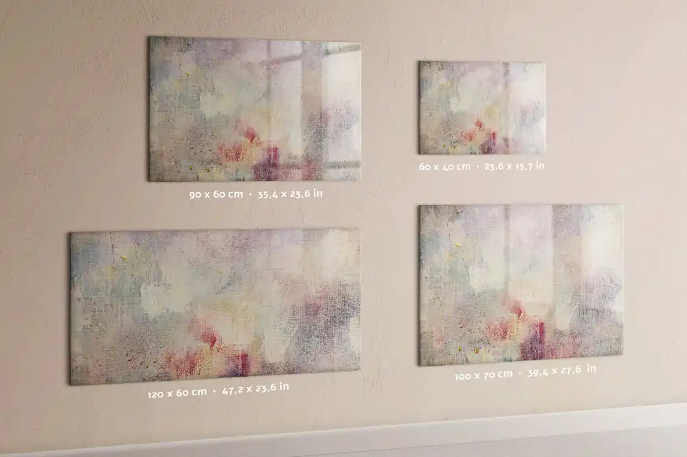 Tableau blanc magnétique effaçable à sec motif peinture abstraite