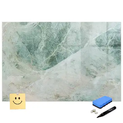 Tableau blanc magnétique effaçable à sec motif marbre élégant